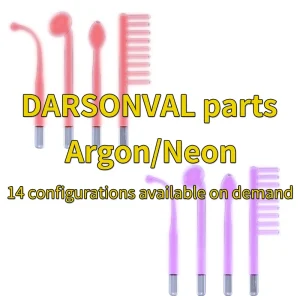 DARSONVAL 4Pcs High Frequency Facial Mushroom Electrode Nozzle Attachment Tubes Face Massager Purple Light Face Skin Care Device