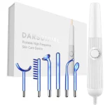 DARSONVAL Blue 6 in 1High Frequency Facial Machine For Hair Face Anti Aging Therapy Acne Tool Fusion Neon+Argon Wands Skin care