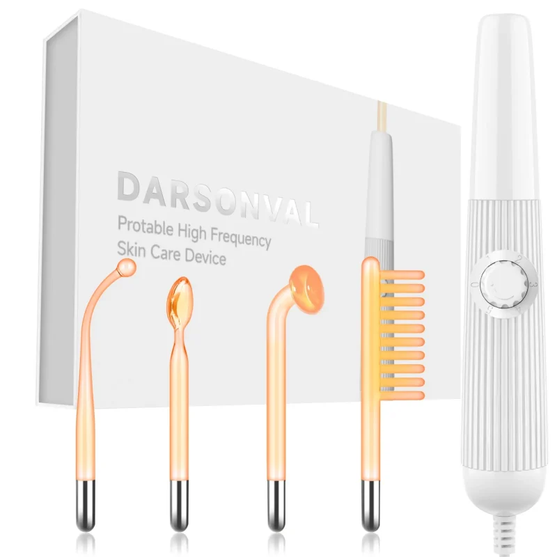 DARSONVAL High Frequency Wand Red Light Therapy Neon Electrotherapy Glass Tube Acne Spot Wrinkles Remover Beauty Facial Care