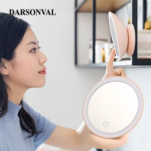 DARSONVAL Wireless USB Charging Led Makeup Mirror Portable Delicate Illuminate Mirror Adjust Screen Bright Light Gift For Girl