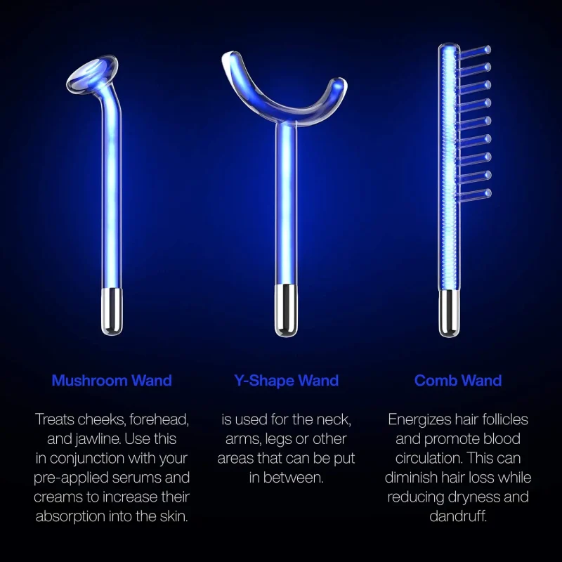 Effective acne tool with DARSONVAL high frequency apparatus