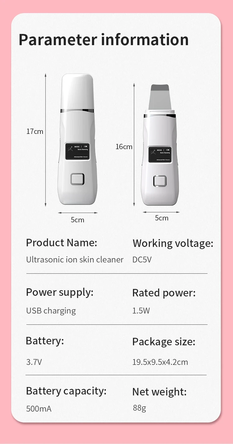 Face lifting massage with ultrasonic pore cleaner