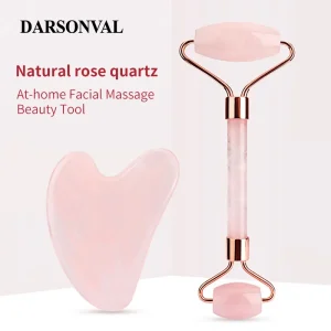 Natural Rose Quartz Jade Roller Slimming Facial Massager Roller Skin Massage Beauty Care Anti aging Double end Skin Lift Tools