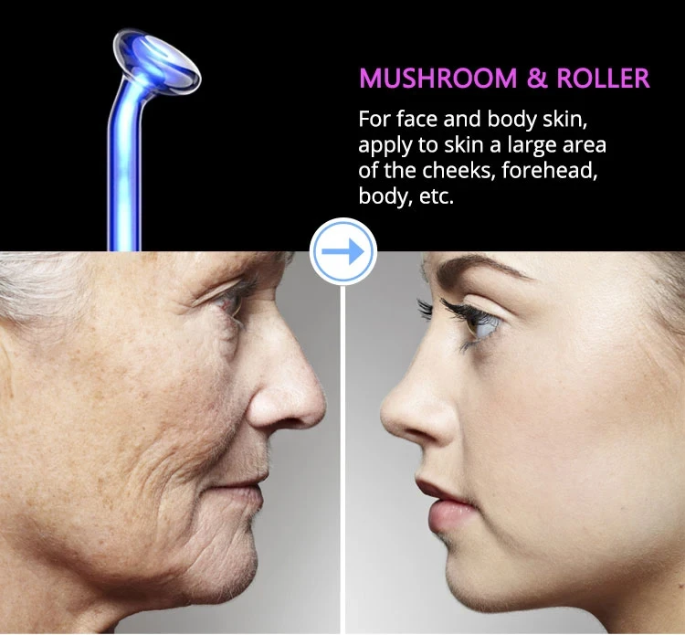 Skin rejuvenation with DARSONVAL facial machine 2