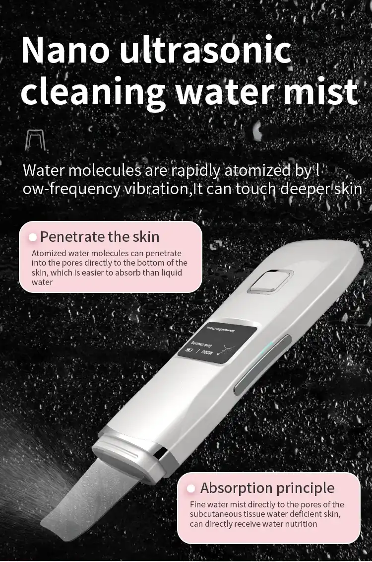 Ultrasonic skin scrubber for deep pore cleaning