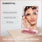 DARSONVAL Bluetooth Light Mirror 20 Led USB Charging Vanity For Makeup Mirror Zdejmowane lusterko powiększające 10X Lustro obrotowe 180